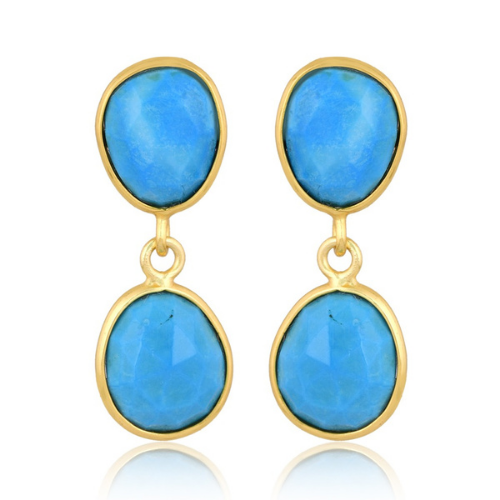 Azure pebble earrings (4 colours)