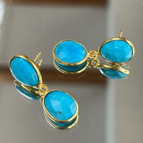 Azure pebble earrings (4 colours)