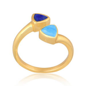 Wave Adjustable Duo Ring - 3 colours