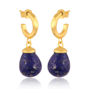 Wave Stud Pendant Earrings - 3 colours