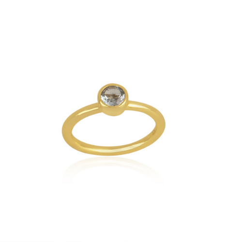 gold plated topaz ring